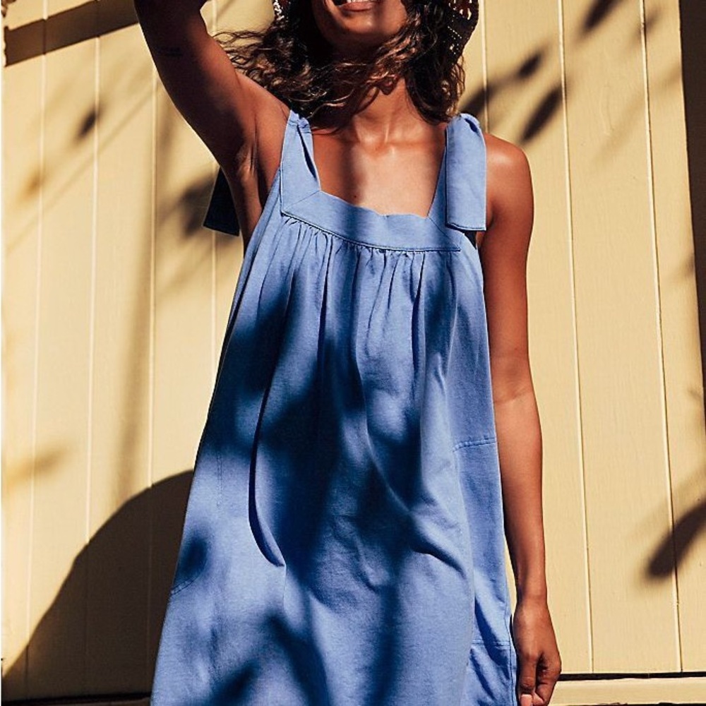 Free People Honey Mini Dress in Blue